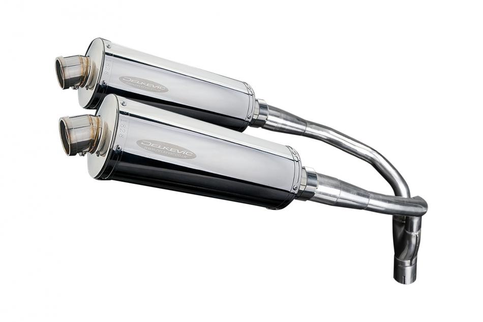 HONDA CB900F HORNET 01-09 HI LEV 350mm OVAL STAINLESS BSAU SILENCER EXHAUST KIT