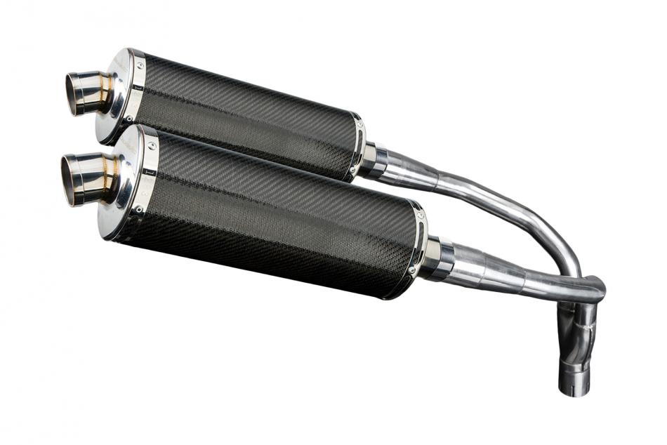 HONDA CB900F HORNET 01-09 HI LEV 350mm CARBON BSAU SILENCER EXHAUST KIT