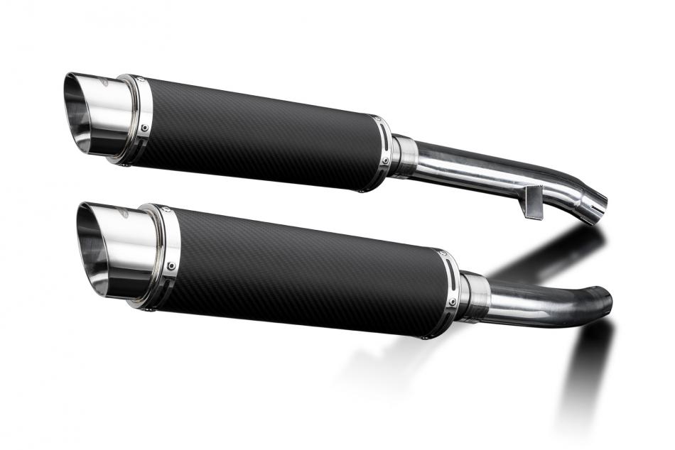 YAMAHA FJR1300 2001-2005 350mm CARBON ROUND BSAU SILENCER EXHAUST KIT