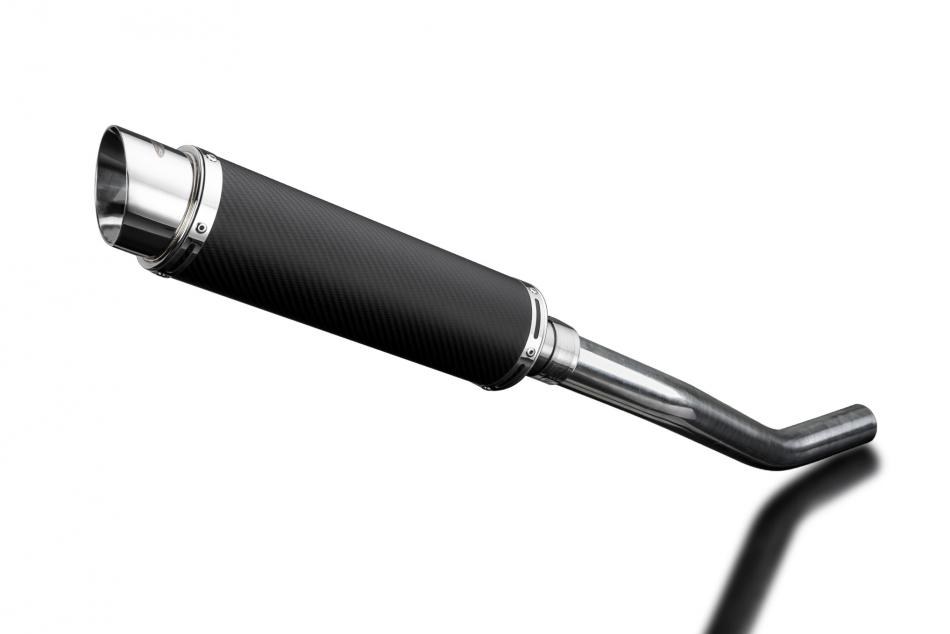 KAWASAKI ZX9R NINJA 2000-2001 350mm CARBON ROUND BSAU SILENCER EXHAUST KIT