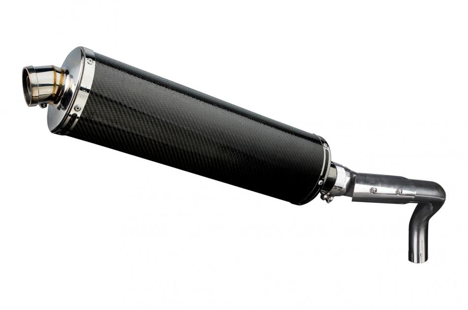 HONDA CB600F HORNET 1998-2002 450mm OVAL CARBON BSAU SILENCER EXHAUST KIT