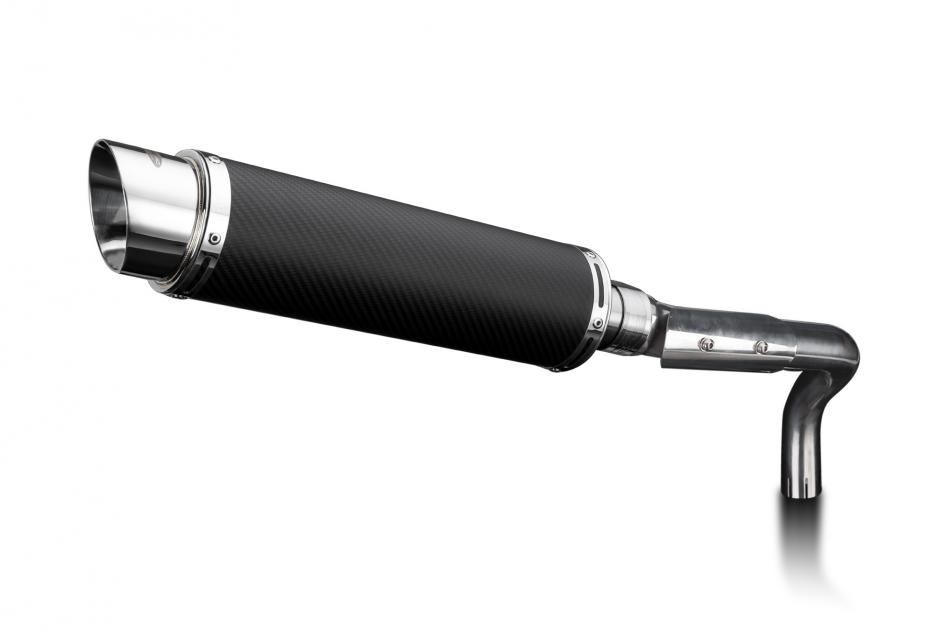 HONDA CB600F HORNET 1998-2002 350mm ROUND CARBON BSAU SILENCER EXHAUST KIT