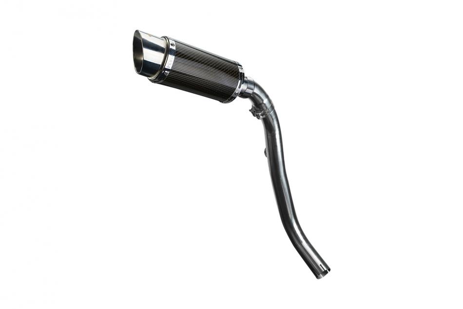 HONDA CBR1000RR FIREBLADE 04-05 200mm ROUND CARBON  SILENCER EXHAUST KIT