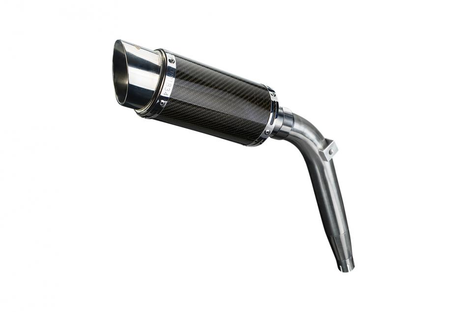 HONDA XL125V VARADERO 2001-2014 200mm ROUND CARBON  SILENCER EXHAUST KIT