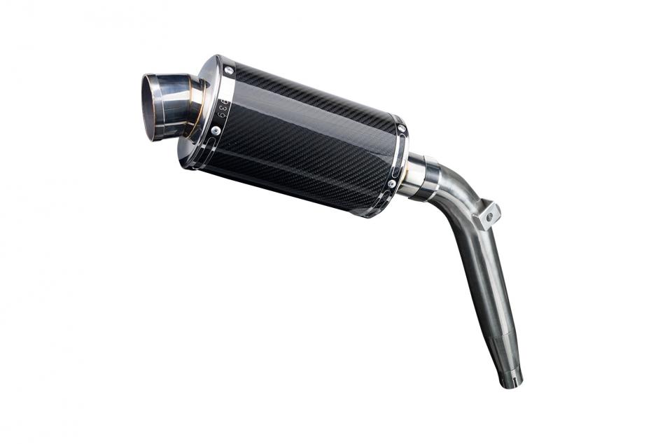 HONDA XL125V VARADERO 2001-2014 225mm OVAL CARBON SILENCER EXHAUST KIT