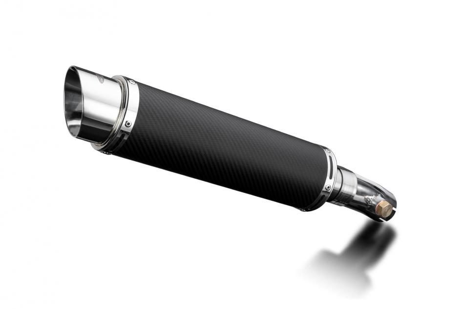 KAWASAKI ER6N ER6F 2006-2011 350mm CARBON ROUND BSAU SILENCER EXHAUST KIT