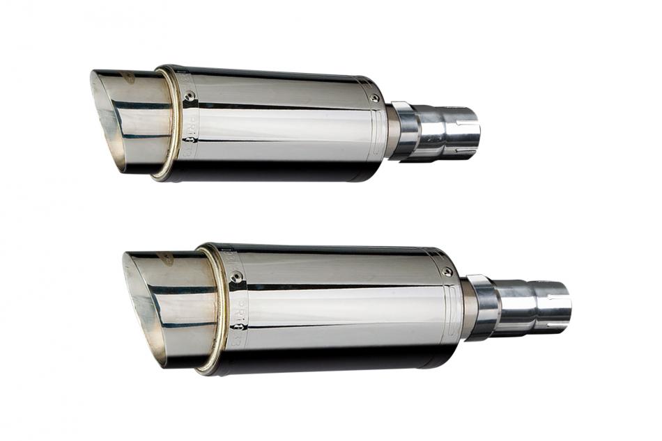 KAWASAKI EN500C 1996-2009 200mm ROUND STAINLESS SILENCER EXHAUST KIT