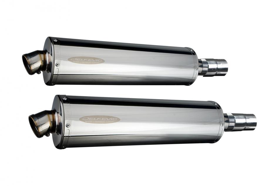 KAWASAKI EN500C 1996-2009 450mm OVAL STAINLESS BSAU SILENCER EXHAUST KIT