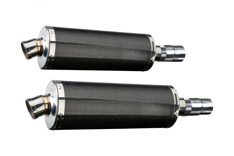 KAWASAKI EN500C 1996-2009 350mm CARBON BSAU SILENCER EXHAUST KIT