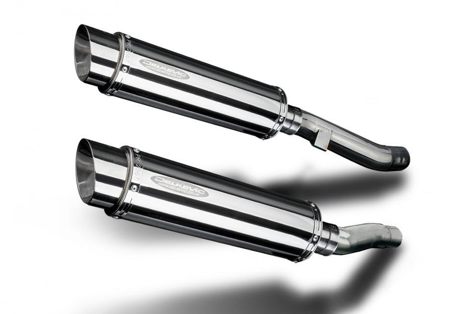 KAWASAKI ZZR400 ZZR600 1990-2009 350mm ROUND STAINLESS BSAU SILENCER EXHAUST KIT