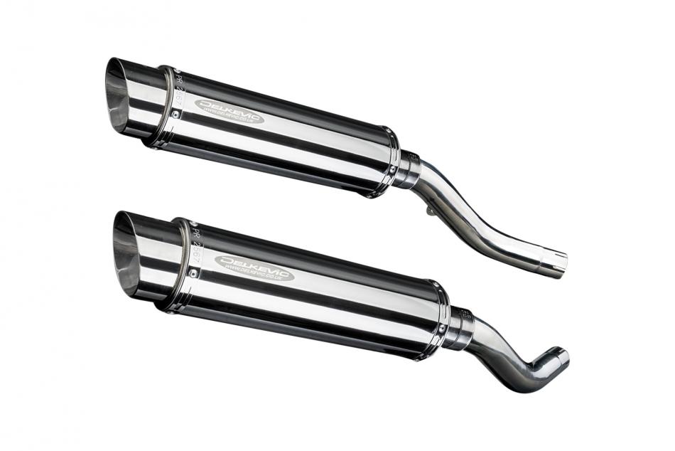 KAWASAKI Z1000 2003-2006 350mm ROUND STAINLESS BSAU SILENCER EXHAUST KIT