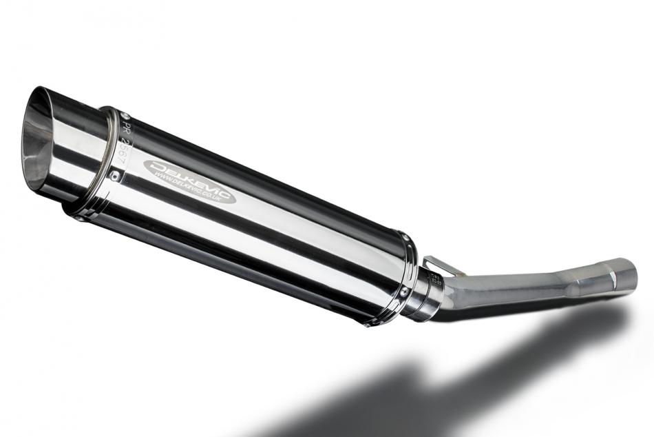 SUZUKI GSX600 F 1997-2006 350mm ROUND STAINLESS BSAU SILENCER EXHAUST KIT