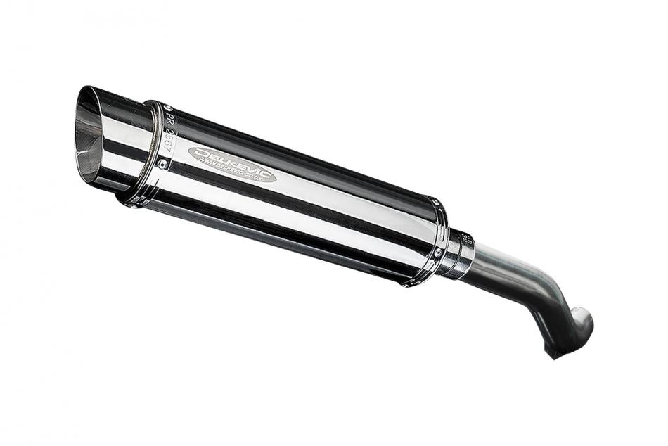 HONDA VFR800Fi 1998-01 HI LEVEL 350mm ROUND STAINLESS BSAU SILENCER EXHAUST KIT