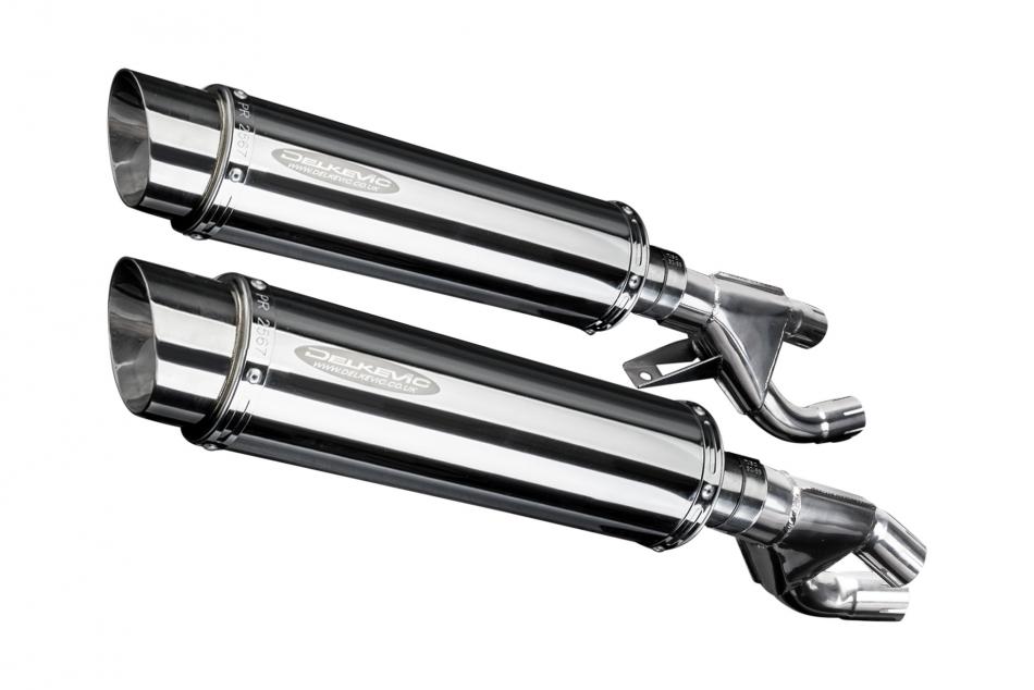 YAMAHA V-MAX 1200 1984-2007 350mm ROUND STAINLESS BSAU SILENCER EXHAUST KIT