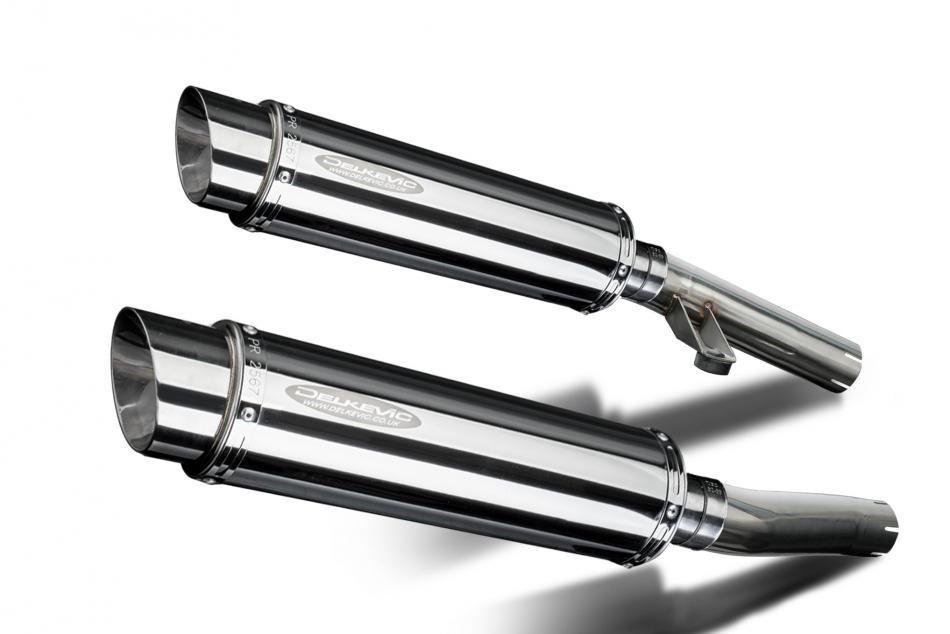 KAWASAKI ZZR1200 NINJA 2002-2005 350mm ROUND STAINLESS BSAU SILENCER EXHAUST KIT