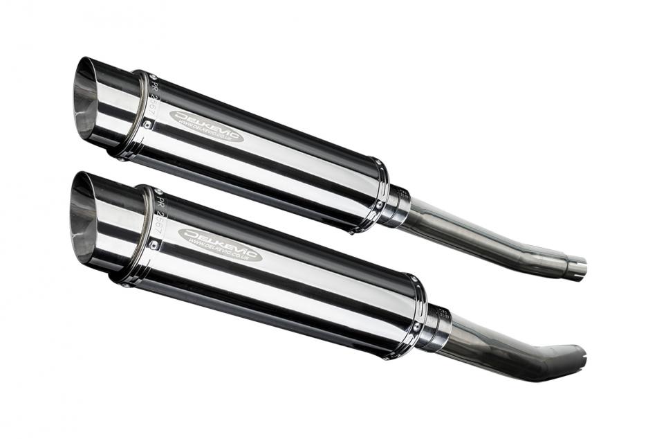 SUZUKI GSX1300R HAYABUSA 2008-2020 350mm ROUND STAINLESS SILENCER EXHAUST KIT