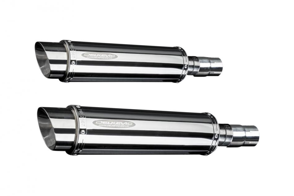 KAWASAKI EN500C 1996-2009 350mm ROUND STAINLESS BSAU SILENCER EXHAUST KIT