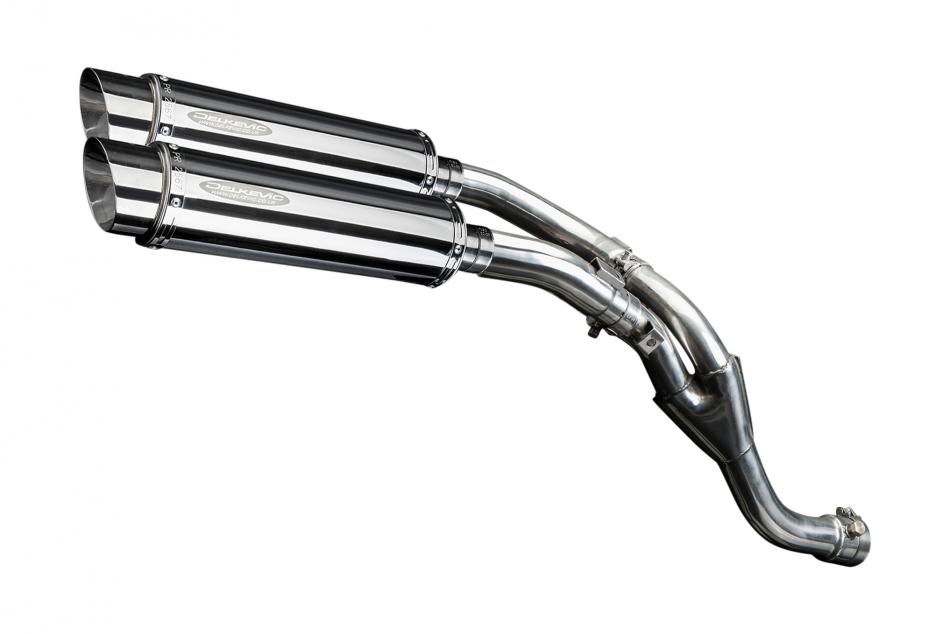 YAMAHA YZF-R1 YZFR1 09-14 DECAT 350mm ROUND STAINLESS BSAU SILENCER EXHAUST KIT