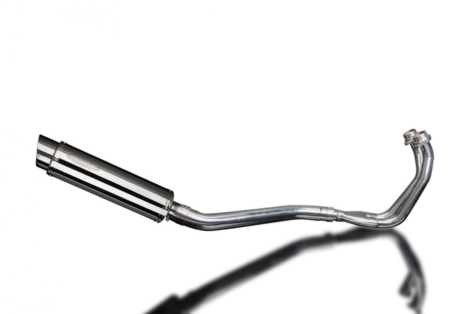 YAMAHA TDM850 91-01 FULL EXHAUST SYSTEM 350mm STAINLESS ROUND BSAU SILENCER