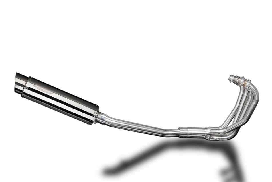 SUZUKI GSX600F 97-06 FULL 4-1 EXHAUST SYSTEM 350mm STAINLESS ROUND BSAU SILENCER