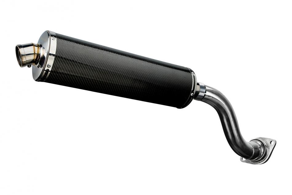 HONDA VFR750 1990-1993 HI LEVEL450mm OVAL CARBON BSAU SILENCER EXHAUST KIT