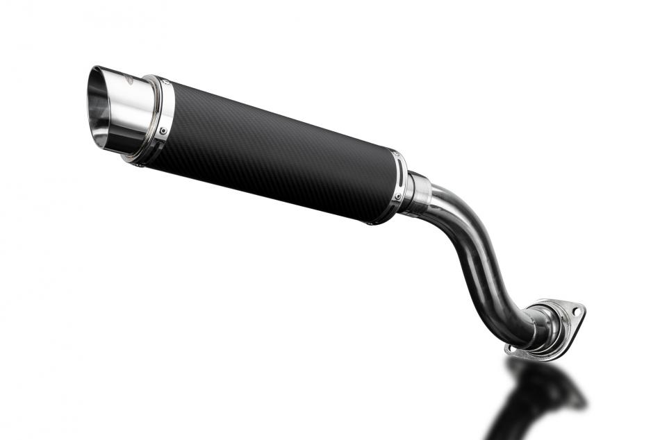 HONDA VFR750 1990-1993 350mm CARBON ROUND BSAU SILENCER EXHAUST KIT HILEVEL