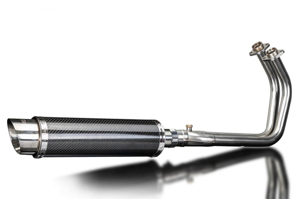 Kawasaki Vulcan S 650 2015-2021 Full Exhaust 2-1 350mm Round Carbon Silencer