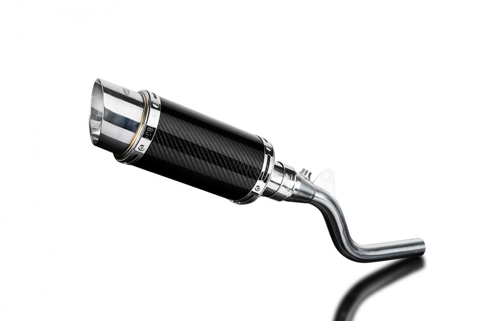 KAWASAKI KLX250 09-18 KLX300 20-22 200mm ROUND CARBON  SILENCER EXHAUST KIT