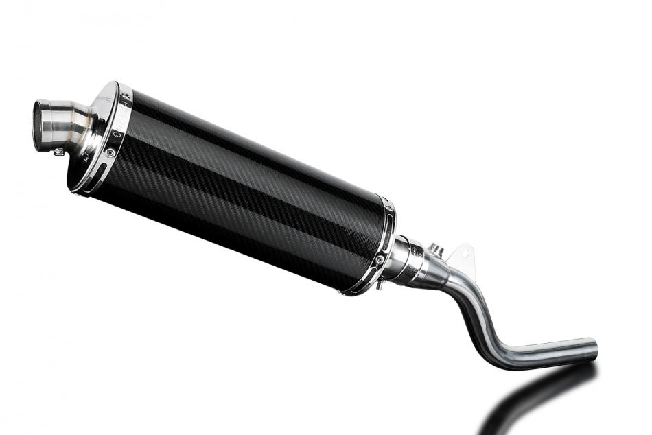 KAWASAKI KLX250 09-18 KLX300 20-22 350mm OVAL CARBON BSAU SILENCER EXHAUST KIT