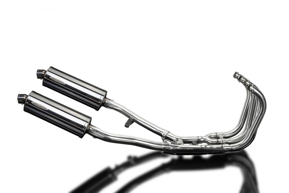Suzuki GSX1400 2001-04 Delkevic Full Exhaust 4-2 350mm Oval Stainless Silenncers