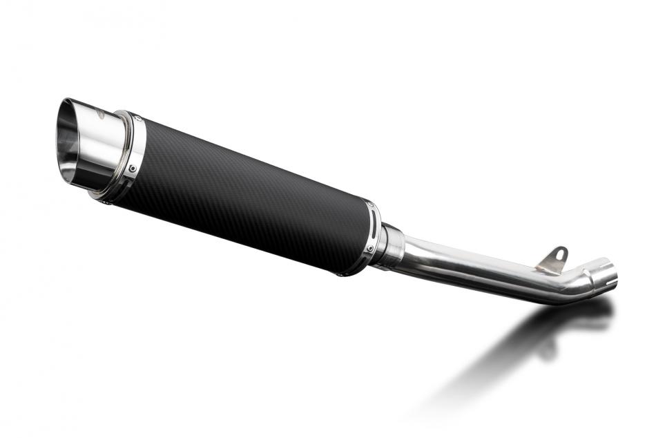 KAWASAKI ZX9R NINJA 2002-2003 350mm CARBON ROUND BSAU SILENCER EXHAUST KIT