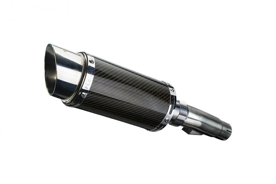 Honda NC700S 2012-2013 200mm Round Carbon Exhaust Silencer Can Kit