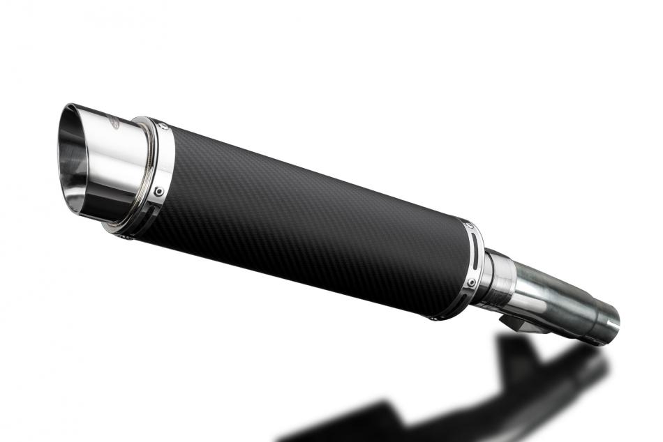 Honda NC750S 2014-2020 350mm Round Carbon Exhaust Silencer Can Kit