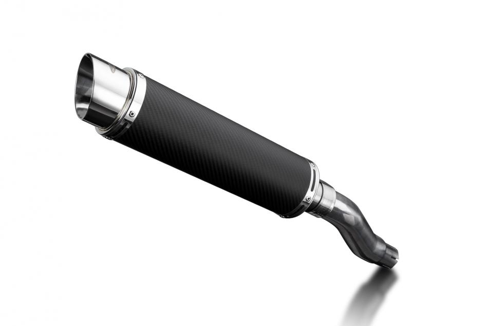 KAWASAKI Z300 2015-2018 350mm CARBON ROUND BSAU SILENCER EXHAUST KIT