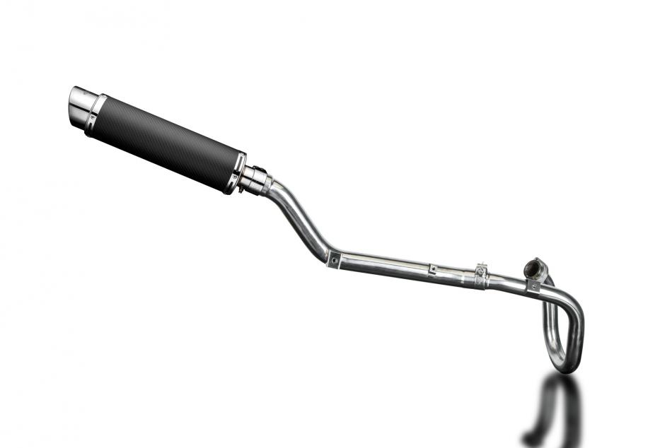 SUZUKI DRZ400S DRZ400SM FULL EXHAUST SYSTEM 350mm CARBON ROUND BSAU SILENCER