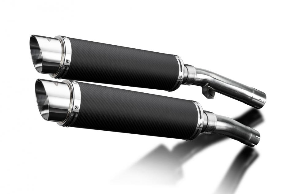 YAMAHA FJ1100 FJ1200 84-87 350mm CARBON ROUND BSAU SILENCER EXHAUST KIT