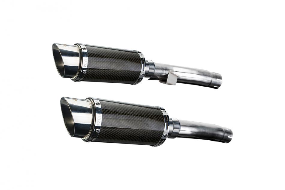 KAWASAKI ZR1100B ZEPHYR 1996-97 200mm ROUND CARBON  SILENCER EXHAUST KIT