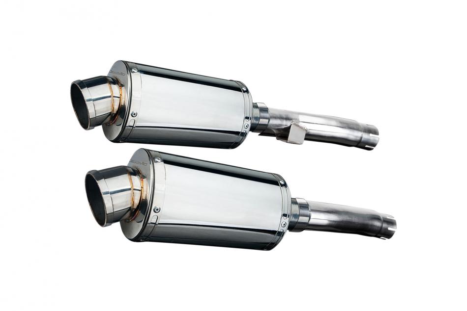 KAWASAKI ZR1100B ZEPHYR 1996-97 225mm OVAL STAINLESS SILENCER EXHAUST KIT