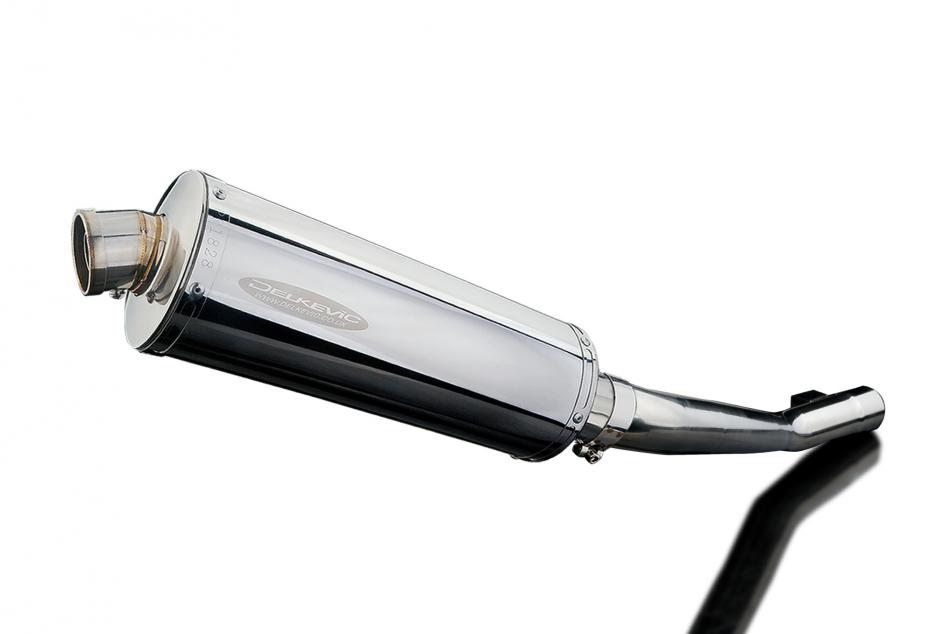 SUZUKI GSX750 1998-2002 350mm OVAL STAINLESS BSAU SILENCER EXHAUST KIT