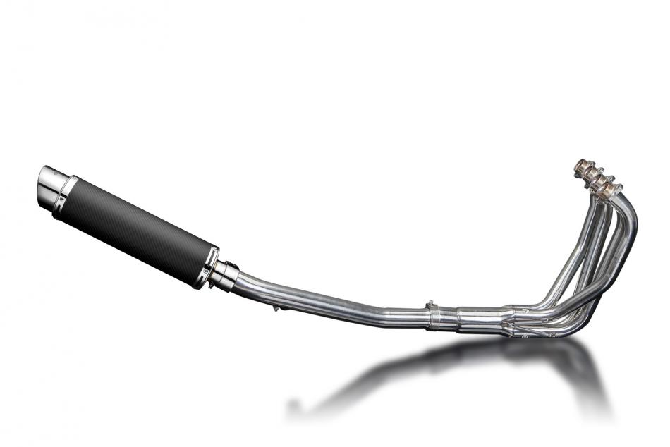 SUZUKI GSX750 98-02 FULL EXHAUST SYSTEM 350mm CARBON ROUND BSAU SILENCER