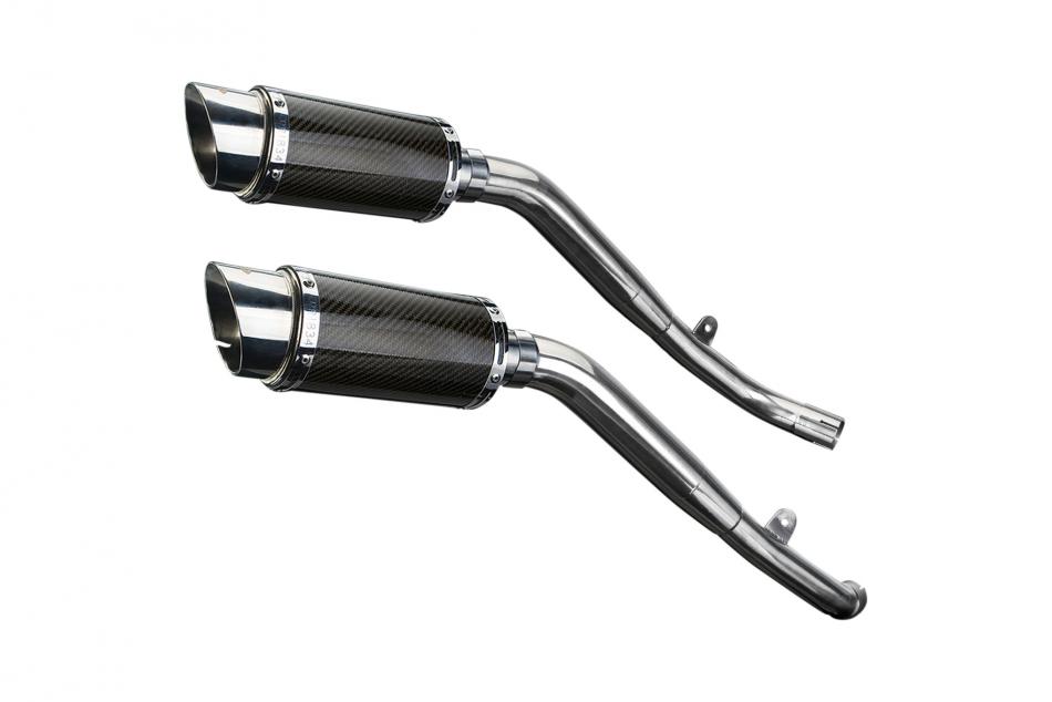 HONDA XL1000 V VARADERO 1999-14 200mm ROUND CARBON SILENCER EXHAUST KIT