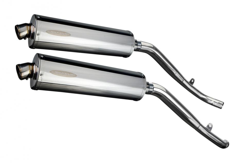 HONDA XL1000 V VARADERO 1999-14 450mm OVAL STAINLESS BSAU SILENCER EXHAUST KIT