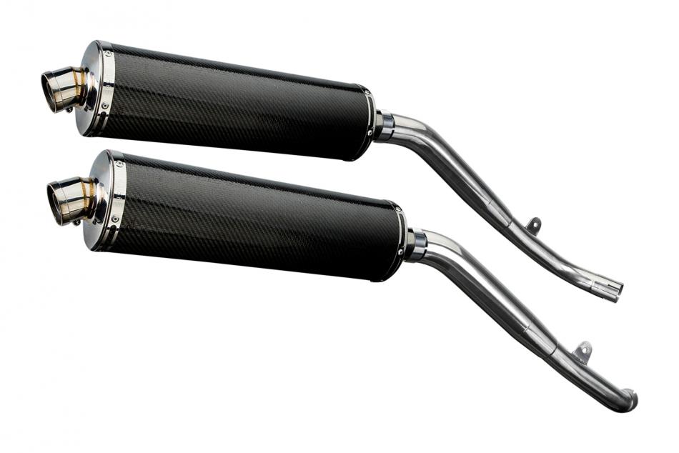 HONDA XL1000 V VARADERO 1999-14 450mm OVAL CARBON BSAU SILENCER EXHAUST KIT