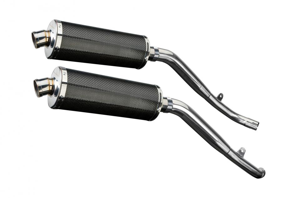HONDA XL1000 V VARADERO 1999-14 350mm OVAL CARBON BSAU SILENCER EXHAUST KIT