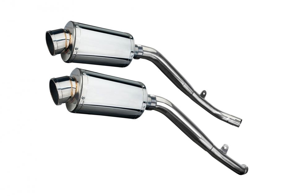 HONDA XL1000 V VARADERO 1999-14 225mm OVAL STAINLESS SILENCER EXHAUST KIT