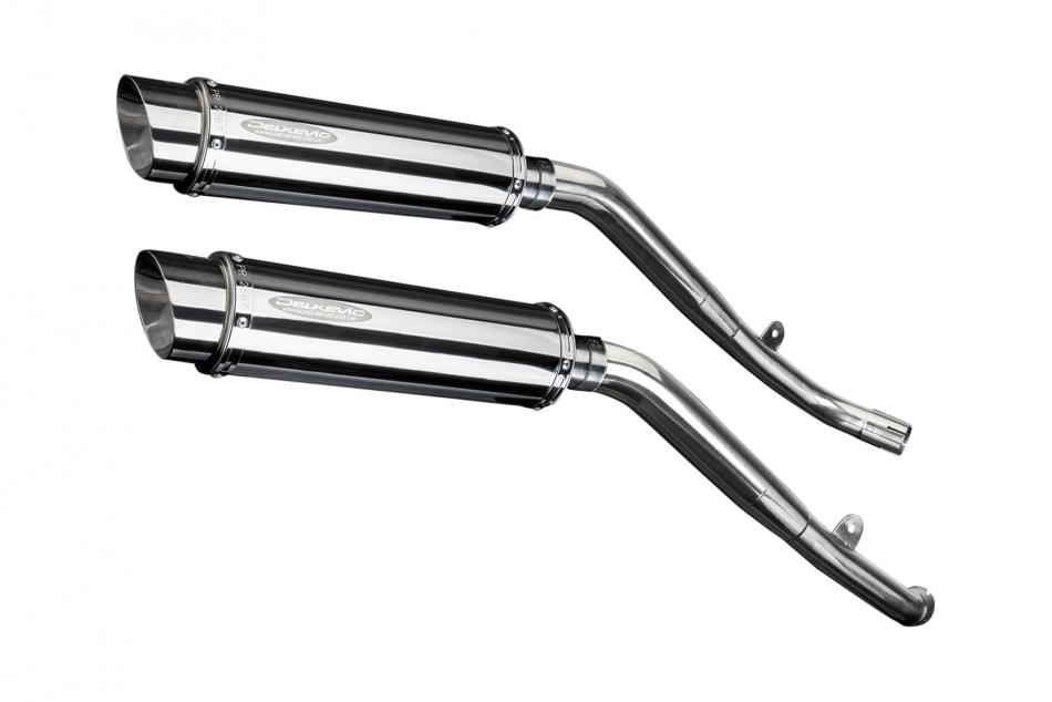 HONDA XL1000 V VARADERO 1999-14 350mm ROUND STAINLESS BSAU SILENCER EXHAUST KIT
