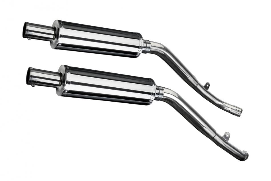 HONDA XL1000 V VARADERO 1999-14 350mm STAINLESS ROUND BSAU SILENCER EXHAUST KIT