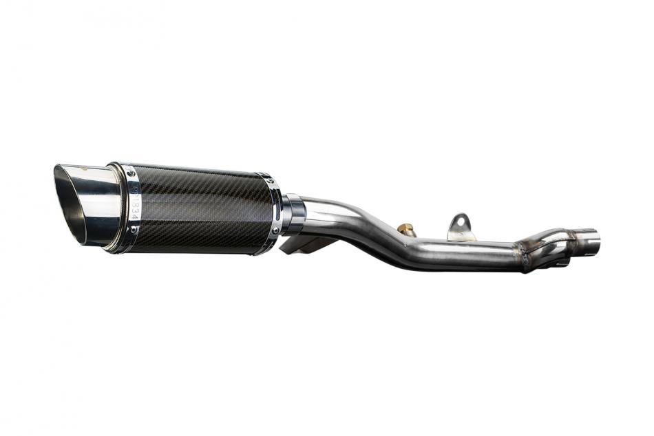 HONDA NT700V DEAUVILLE 2006-2015 200mm ROUND CARBON SILENCER EXHAUST KIT