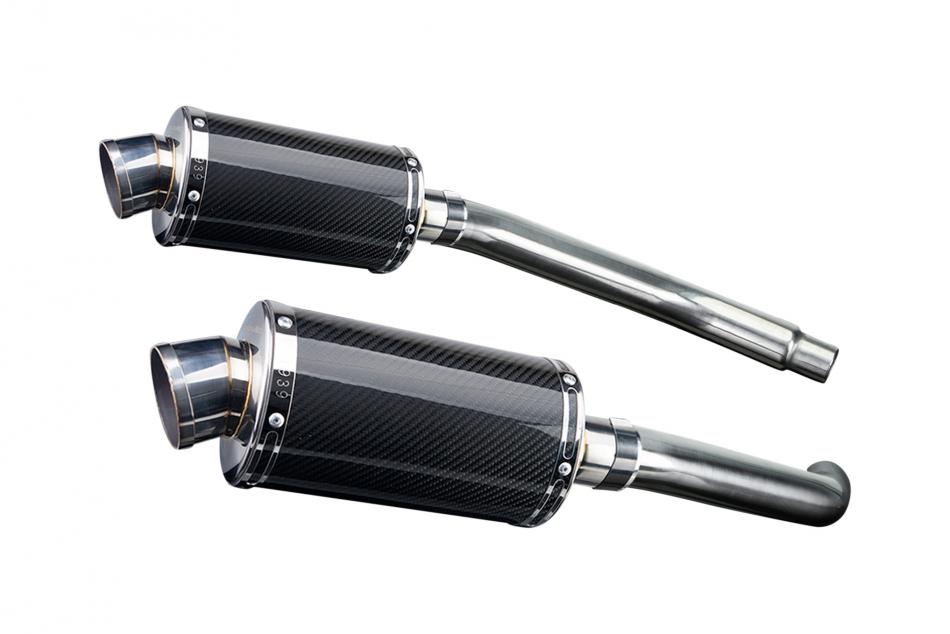 Suzuki GSX-R1100WP GSX-R1100WR 1993-1994 225mm Oval Carbon Exhaust Silencer Kit