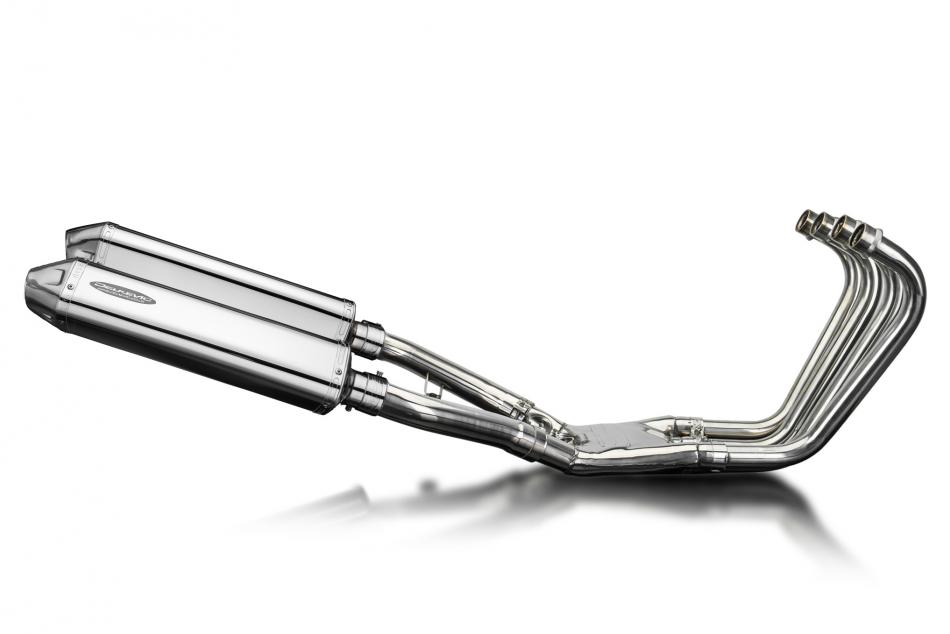 Yamaha FJ1100 1984-1985 Full Exhaust 4-2 420mm Tri-Oval Stainless Silencers